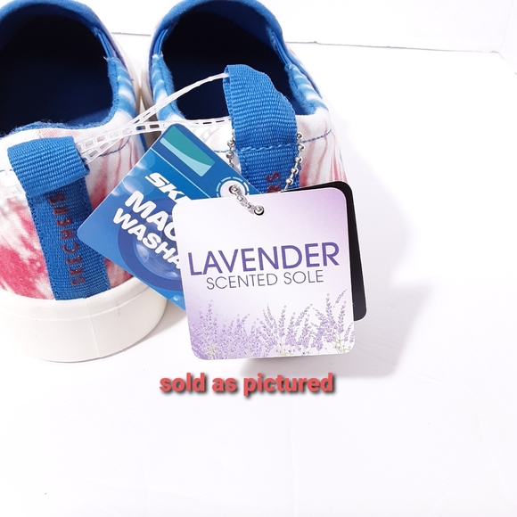 SKECHERS WOMENS TIE DYE LAVENDER SCENTED SOLE SHOE - Picture 5 of 5